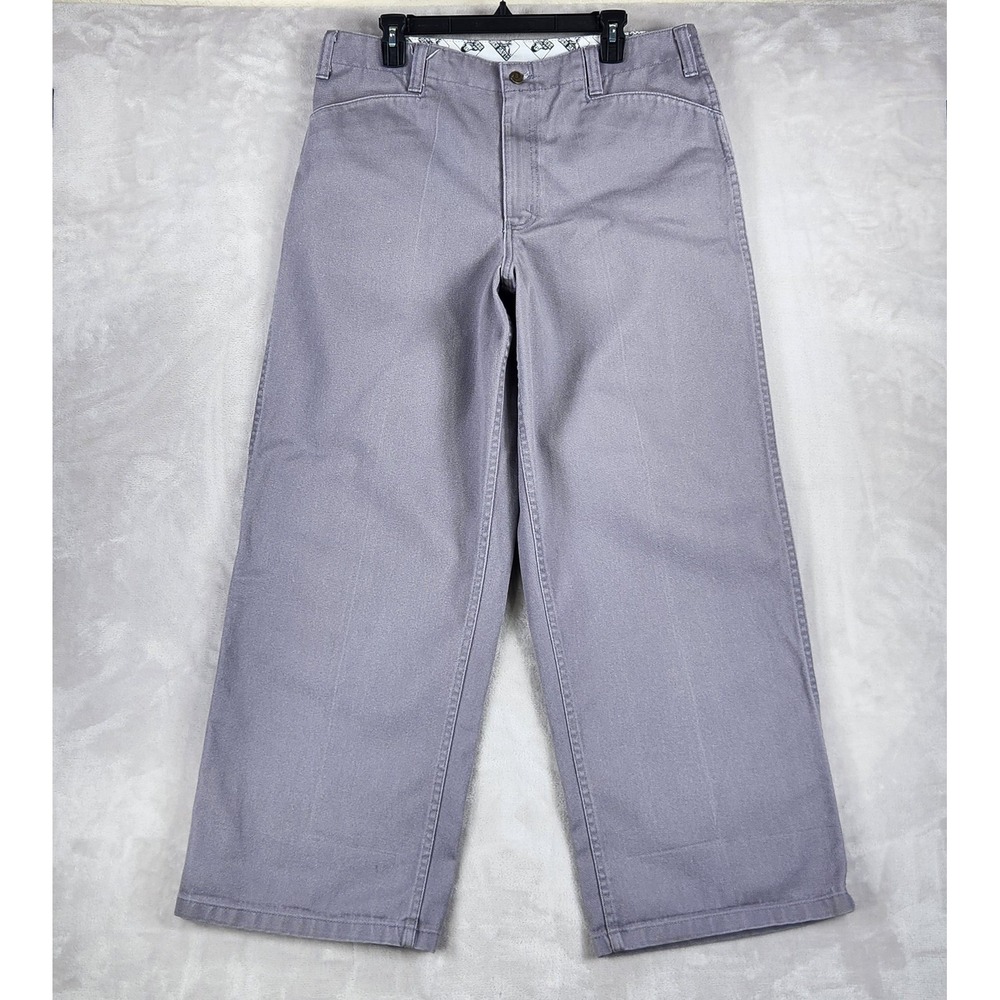 Ben Davis Gorilla Cut Pants Mens 36x30 Gray Relaxed Fit Canvas Workwear Chino